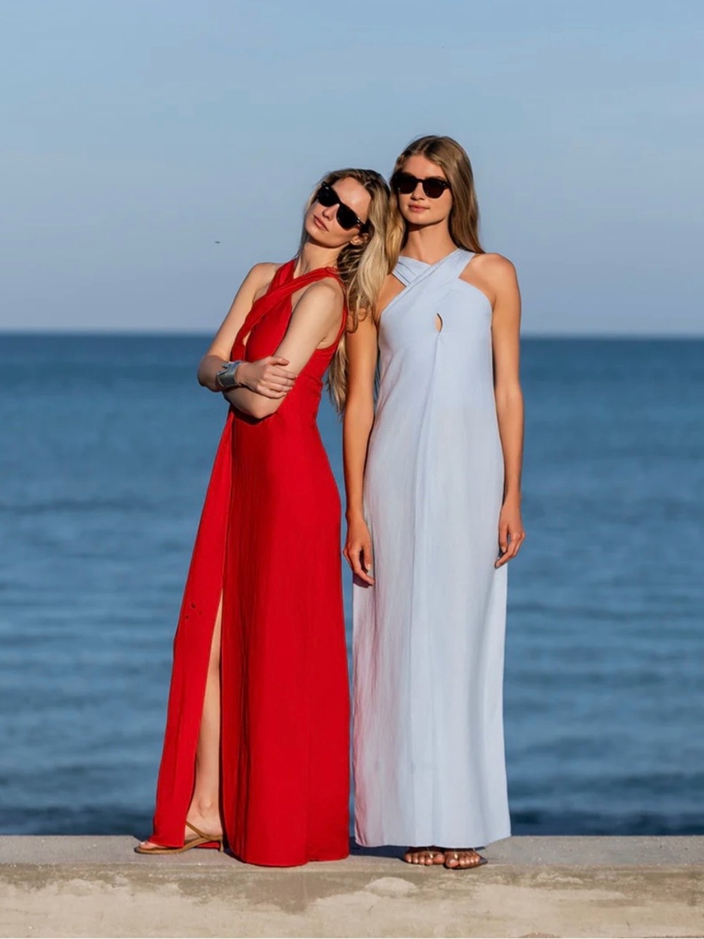 Julia Amory Camille Maxi Dress in Light Blue - Picture 2 of 2